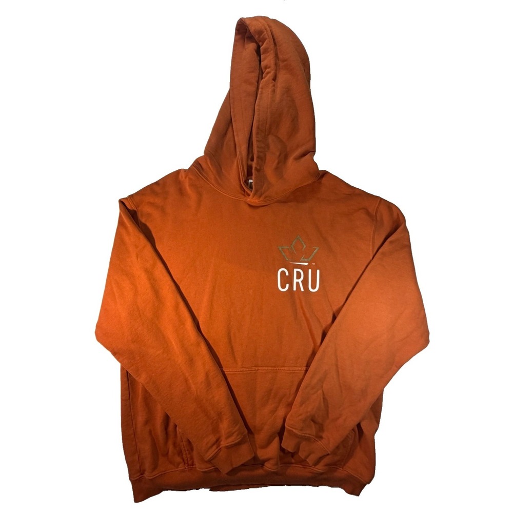 CRU Cannabis Orange Fuel Hoodie Men's XL Falcon Brands California Weed Graphic